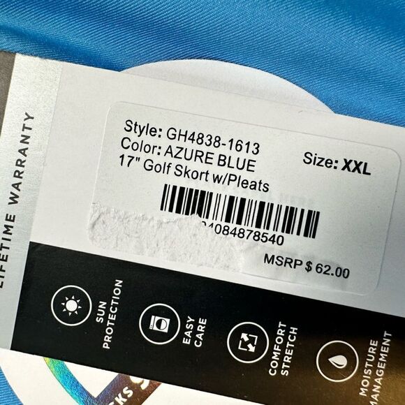 NWT TAIL Actives Women’s Plus Size Blue Tennis Golf Pleated Skort - Size XXL - Picture 7 of 8